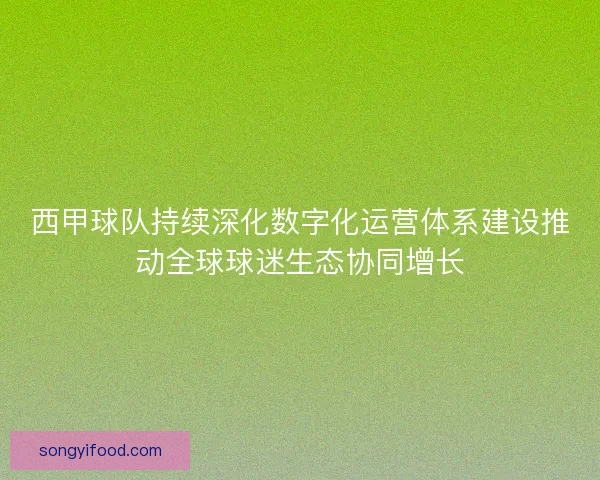 西甲球队持续深化数字化运营体系建设推动全球球迷生态协同增长 西甲球队持续深化数字化运营体系建设推动全球球迷生态协同增长